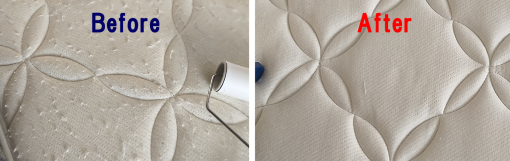 マットレスビフォーアフタ毛玉